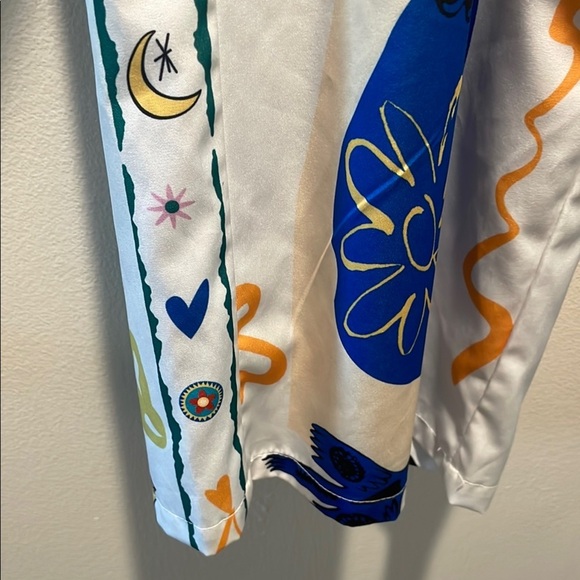 Abstract Artsy White with Playful Design Two Piece Outfit- Choose your Occasion - Picture 9 of 16